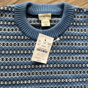 J. Crew Kids Blue and White Patterned Sweater